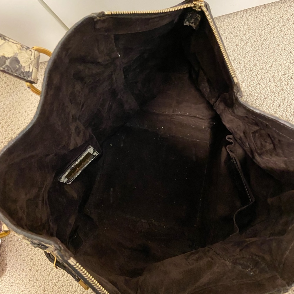 Ysl Rive Gauche Python Large Downtown Tote - image 4